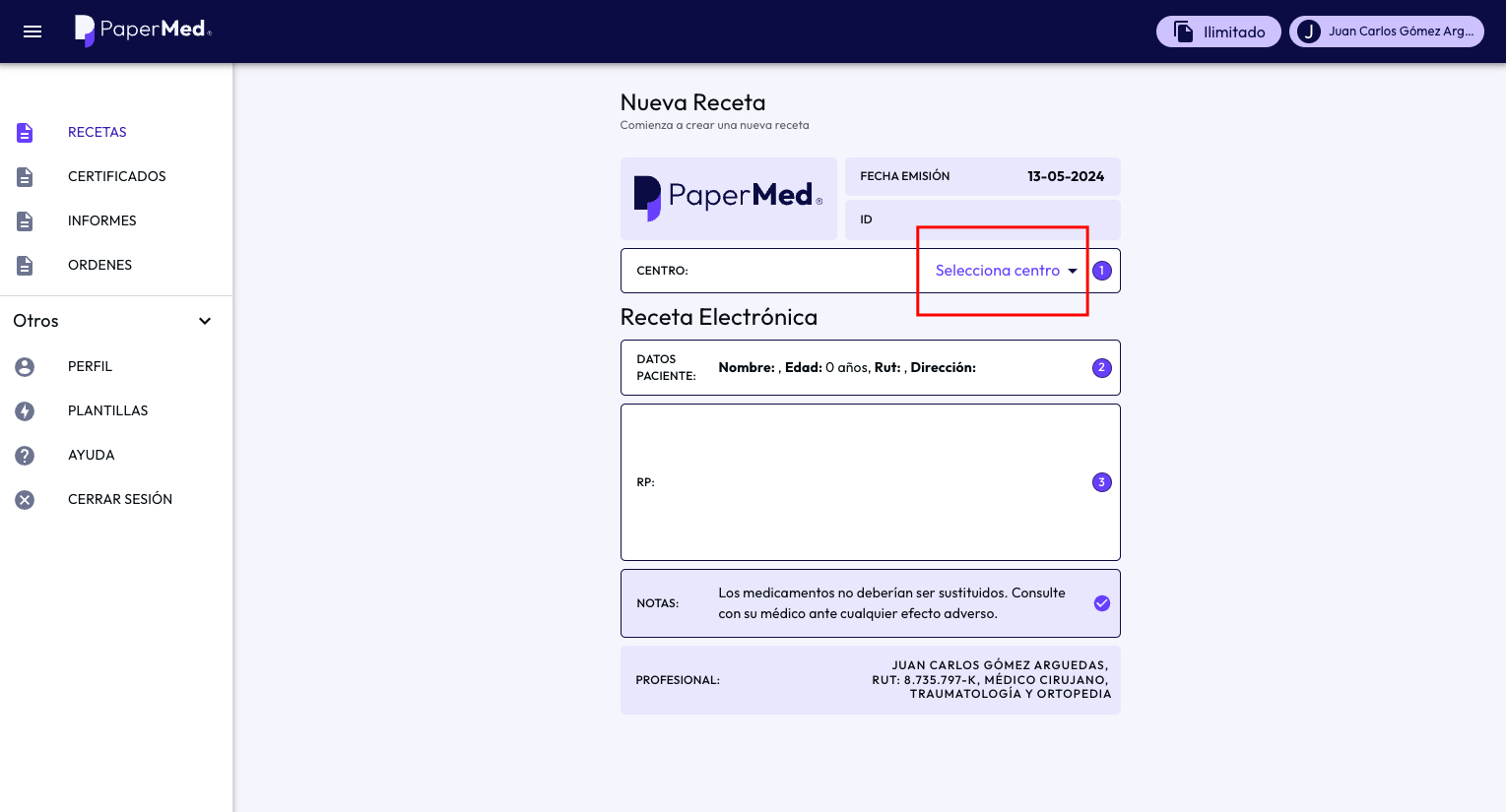 Cómo crear una receta retenida